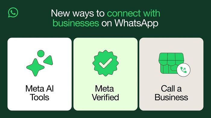 WhatsApp 面向商企推出 AI 工具、Meta Verified 等新功能